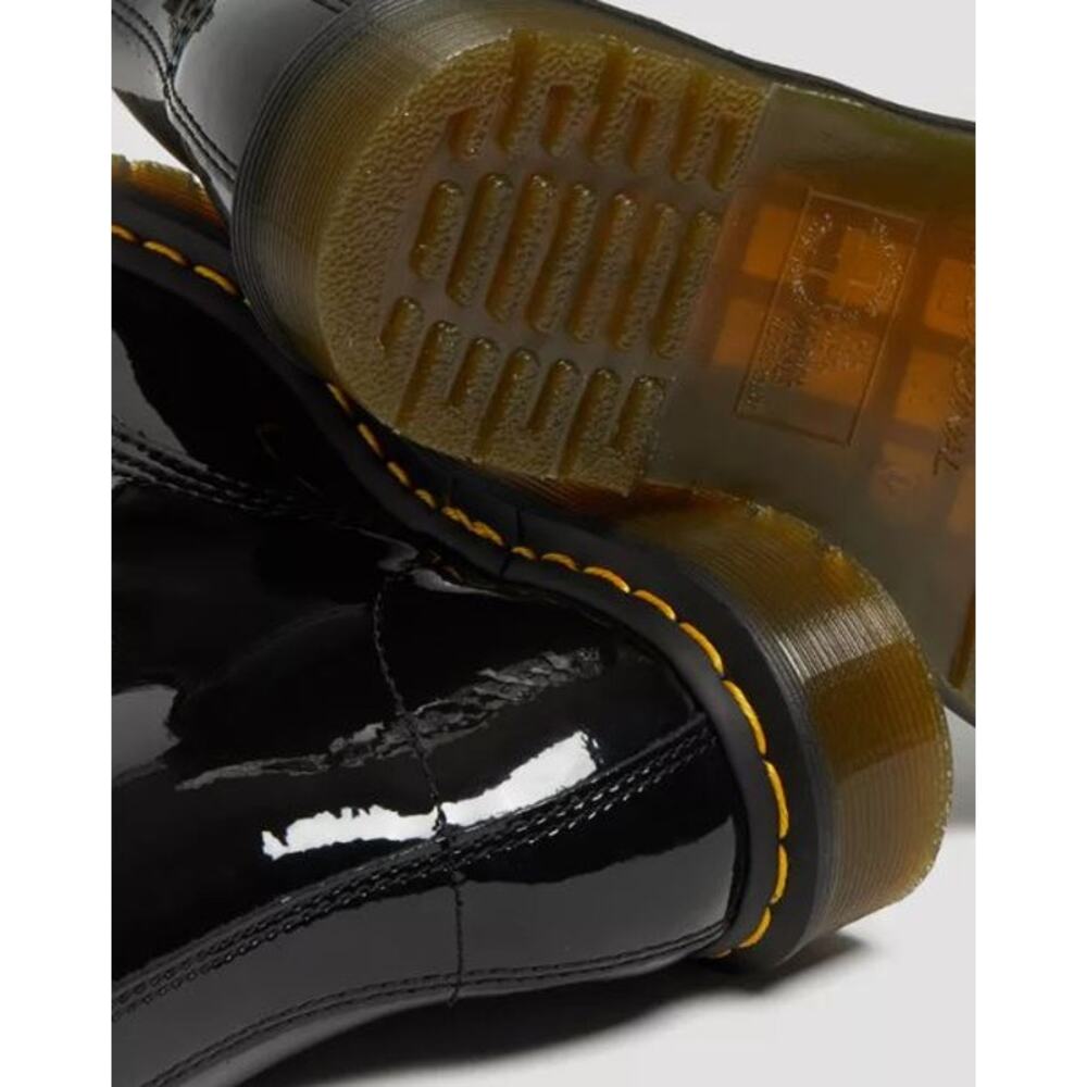 NEW Dr. Martens 1460 Patent Leather Lace Up Combat Boots Black Women's Size 6 - Picture 9 of 13